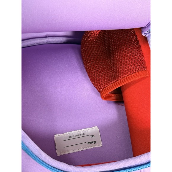 Great Wolf Lodge Violet Wolf Kids Backpack Purple 10x8" Vacation Go Bag Tech - Picture 6 of 11
